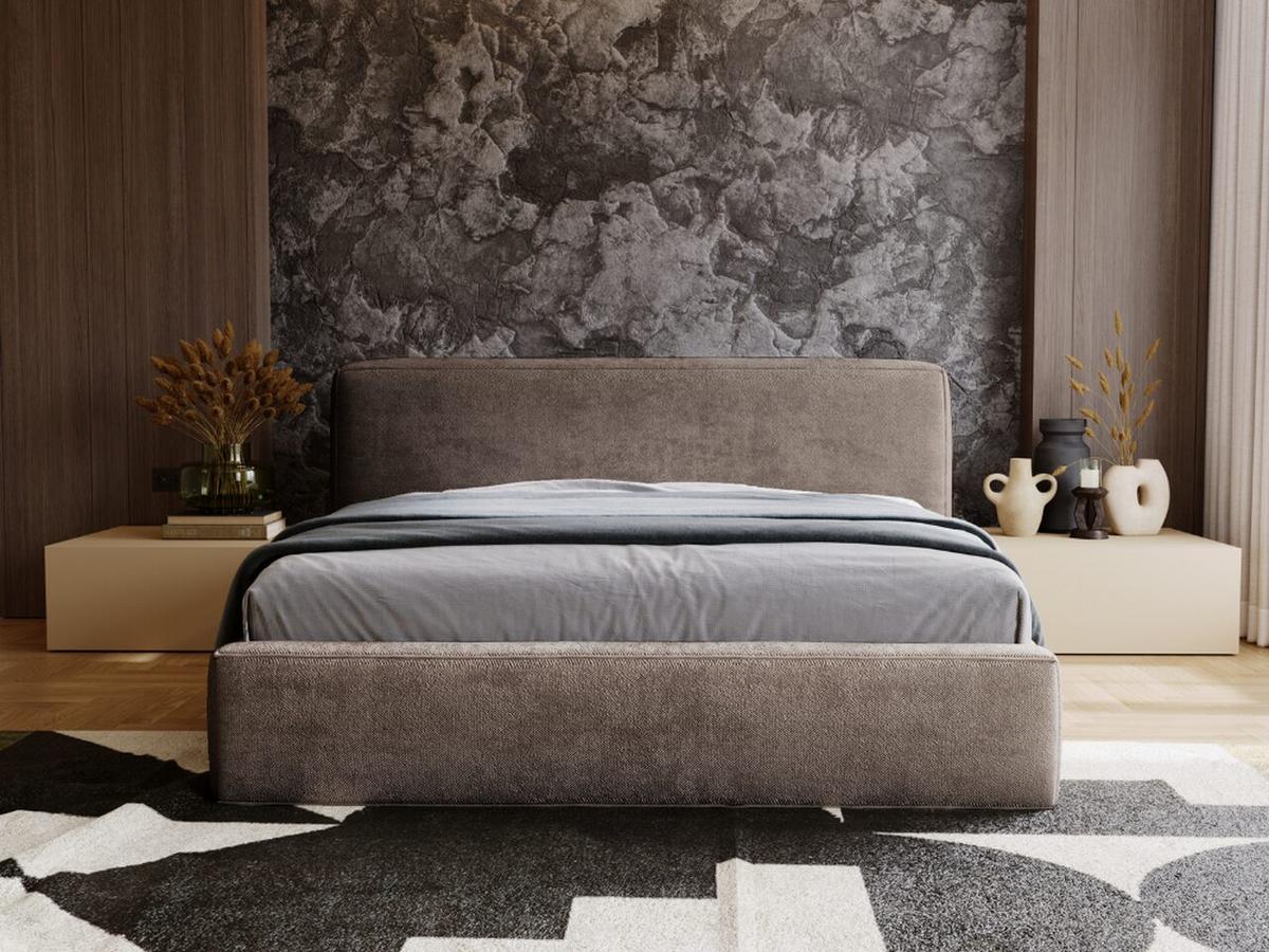 POLSTERBETT Monza 160x200 Braun - Braun, Textil (160/200cm) - Graingold
