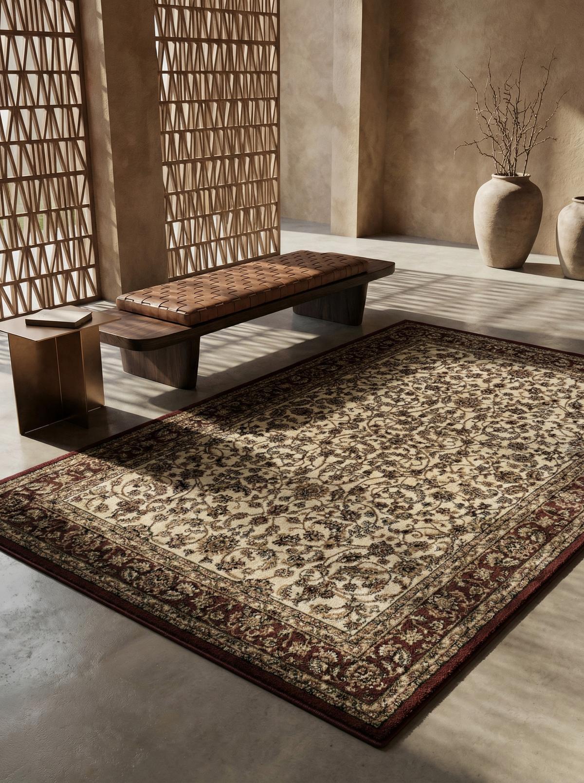 TEPPICH Kurzflor GEISLER in Creme, orientalisch, 80 x 150 cm - Beige, Textil (150/80cm) - KADIMA DESIGN
