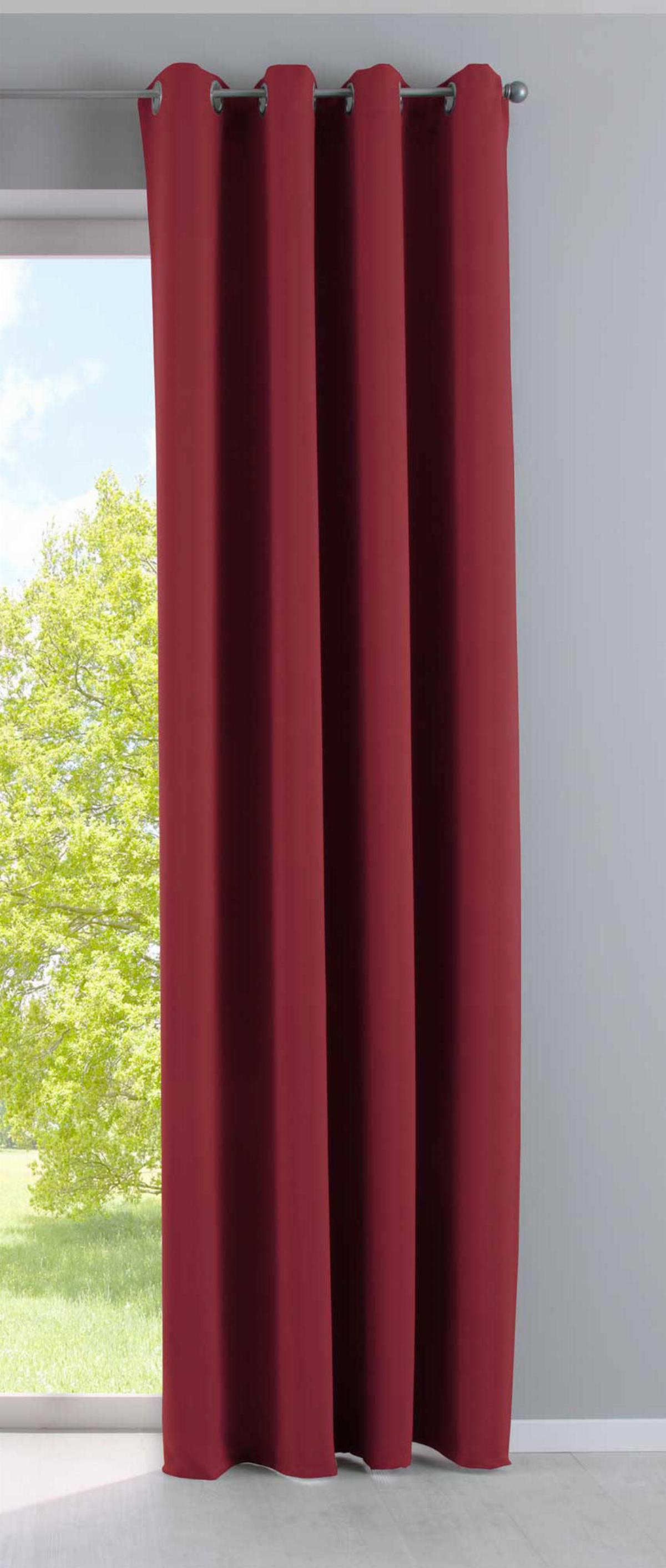 VORHANG »NEW YORK« HxB 225x140 cm Bordeaux - Bordeaux, Textil (140/225cm) - Gardinenbox