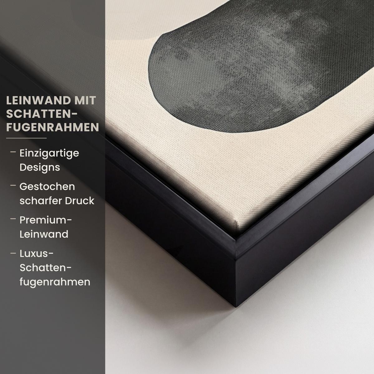 LEINWAND Bilder mit Rahmen - Japandi - Wabi sabi - Beige - 20x30 - Taupe, Textil (20/30cm) - MuchoWow