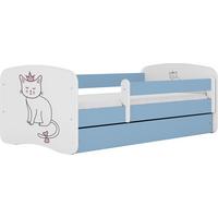 KINDERBETT Emily mit Schublade und Matratze, Blau 80x160 cm - Altrosa, Holzwerkstoff (160/80cm) - WFL GROUP