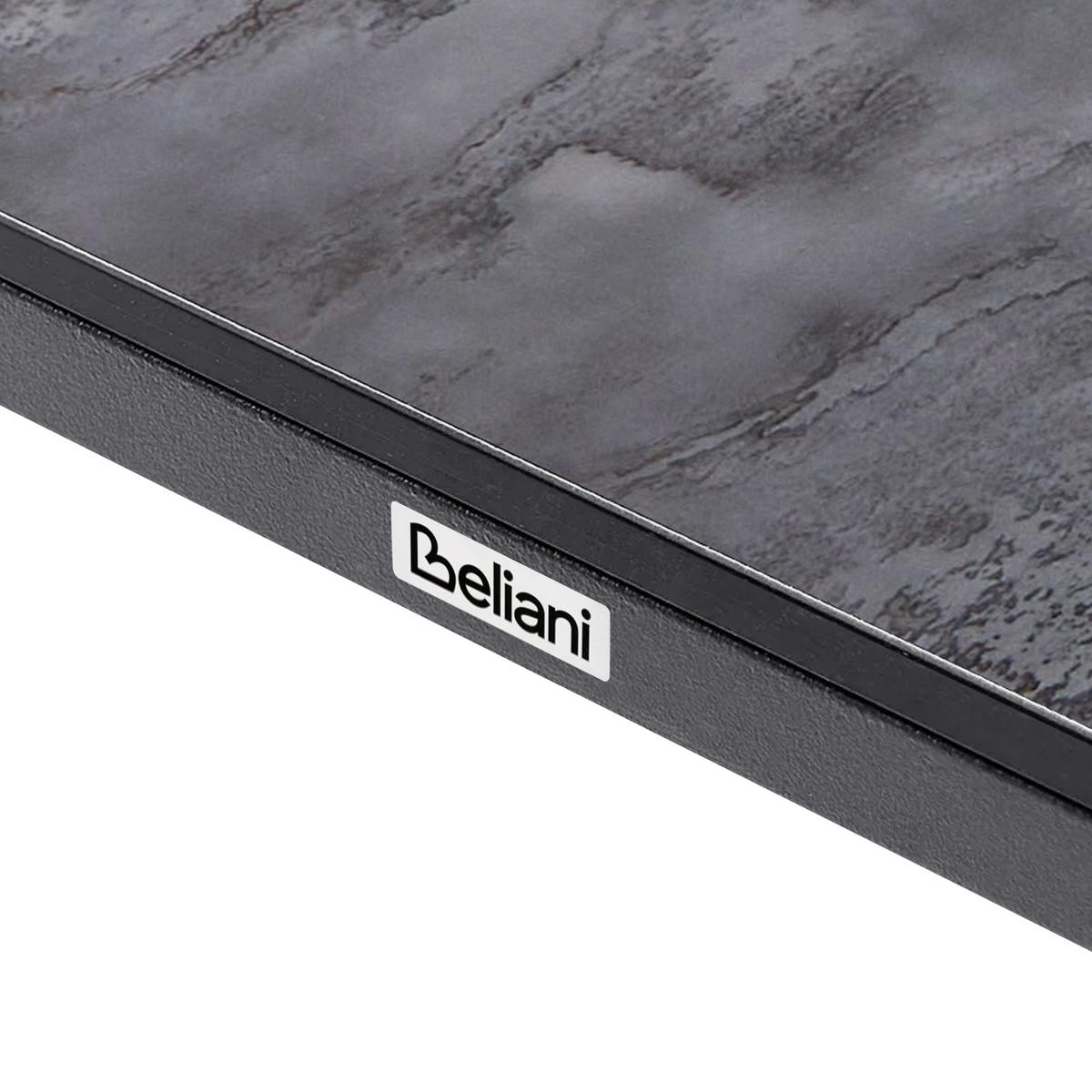 GARTENTISCH 180/90 cm Steinoptik Grau Tolentino - Dunkelgrau, Kunststoff (180/90/75cm) - Beliani