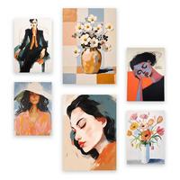 POSTER Set Mit 6 Tapfere Frau A3 & A4 Rahmenlos - Klar, Papier (29/3cm) - Nacnic