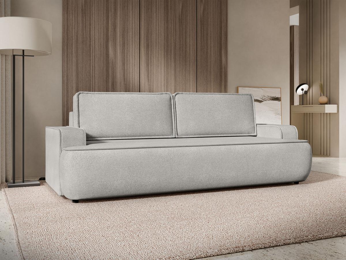 SCHLAFSOFA Mono - Hellgrau/Schwarz, Holz/Kunststoff (248/94/110cm) - MIRJAN24