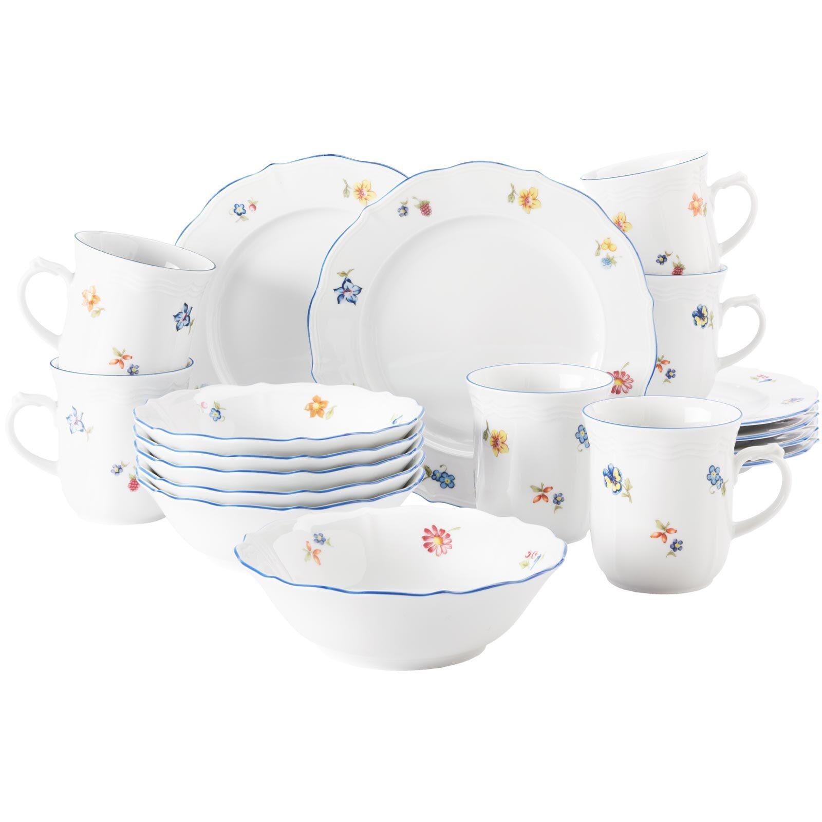 FRÜHSTÜCKS-SET Sonate Nostalgie bunt 18-tlg. - Multicolor, Keramik (2/2/2cm) - Seltmann Weiden