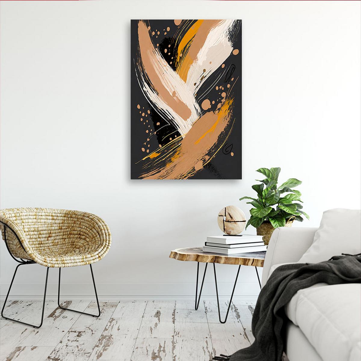 LEINWANDBILD Abstraktion 30x45cm - Beige, Textil (30/45cm) - Feeby