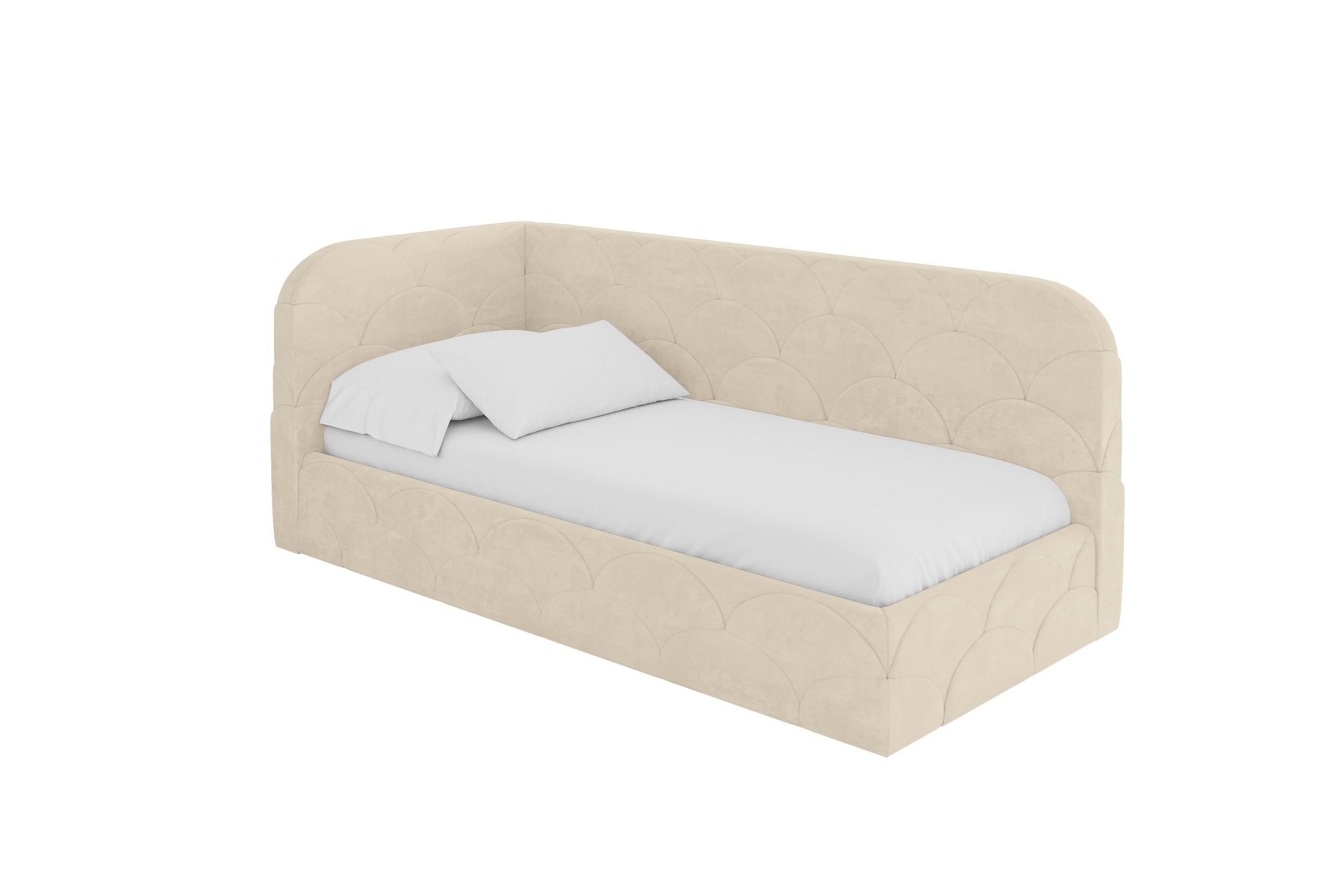 EINZELLBETT Jugendbett mit Bettkasten und Matratze H3/H4, Rechts - ELRY 100x200 Beige - Naturfarben, Holzwerkstoff/Textil (100/200cm) - ALTDECOR