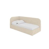 EINZELLBETT Jugendbett mit Bettkasten, Rechts - ELRY 80x200 Beige - Naturfarben, Holzwerkstoff/Textil (80/200cm) - ALTDECOR