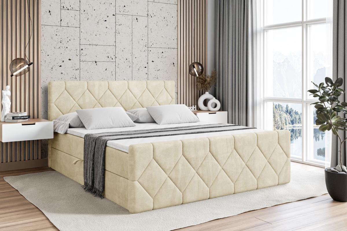 BOXBETT CATOR-Z - 140x200 cm - H3 - Beige - Beige, Holzwerkstoff (140/200cm) - ALTDECOR