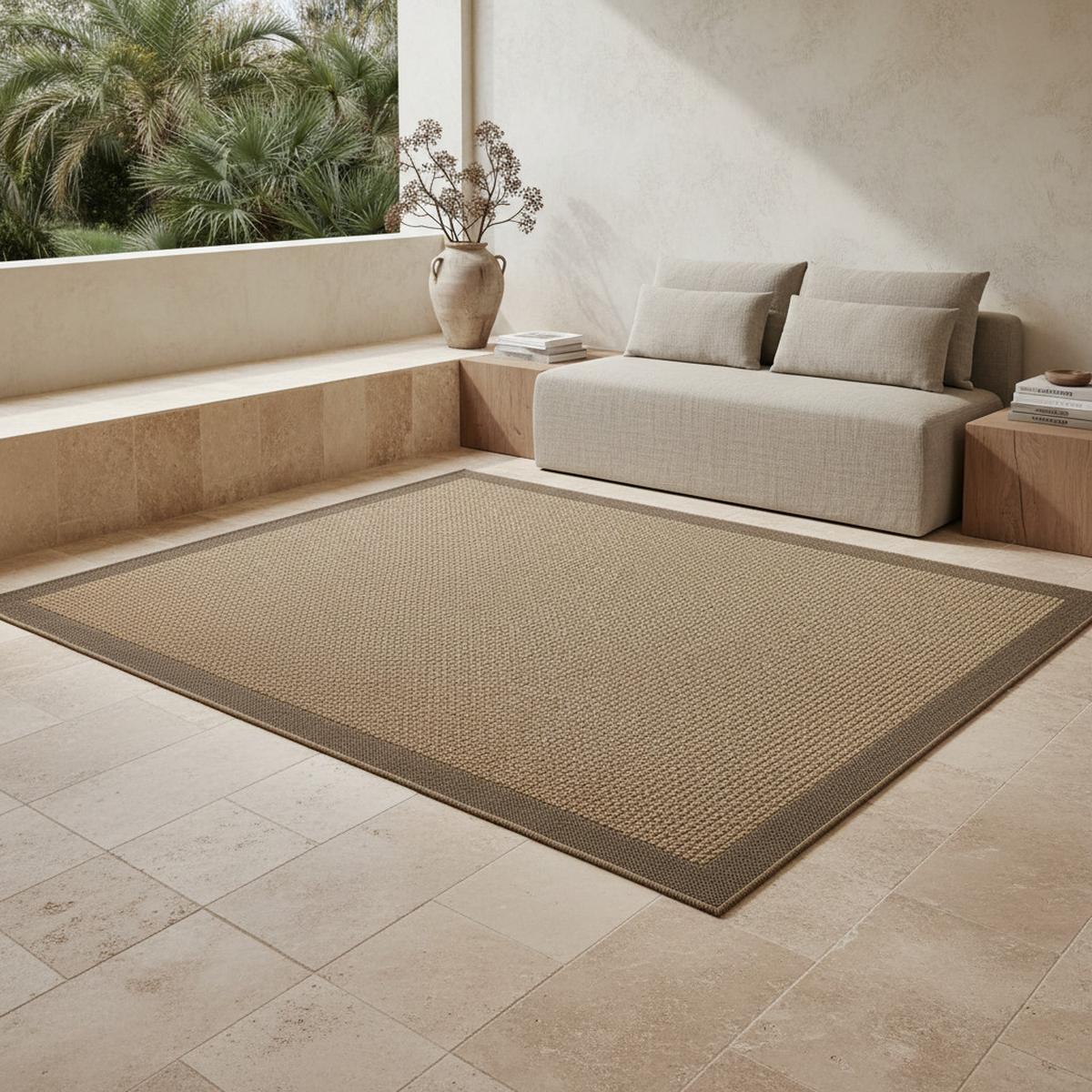 TEPPICH Outdoor ARLBERG in Beige, in Jute-Optik, aus Polypropylen, 160 x 230 cm - Beige, Textil (230/160cm) - KADIMA DESIGN