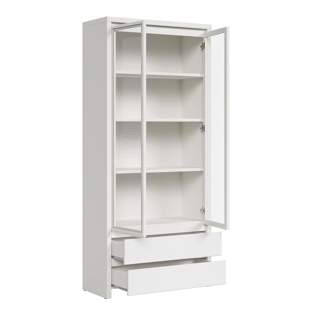 GESCHIRRSCHRANK Soren Weiß matt - Weiß, Holzwerkstoff (90/200.5/40.5cm) - Petits-meubles