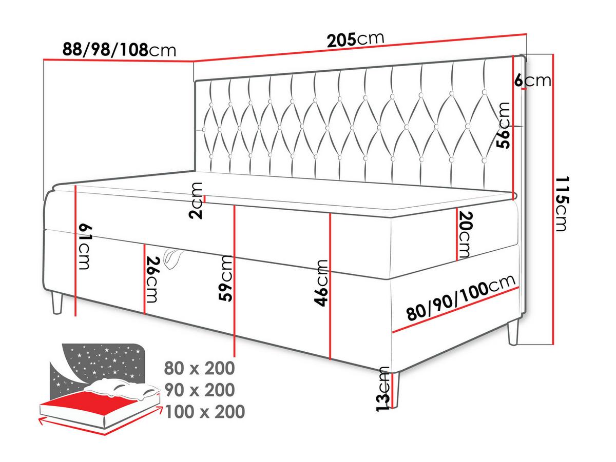 BOXBETT Filip Junior 2 - H3 - Türkis/Weiß, Holz (80/200cm) - MIRJAN24
