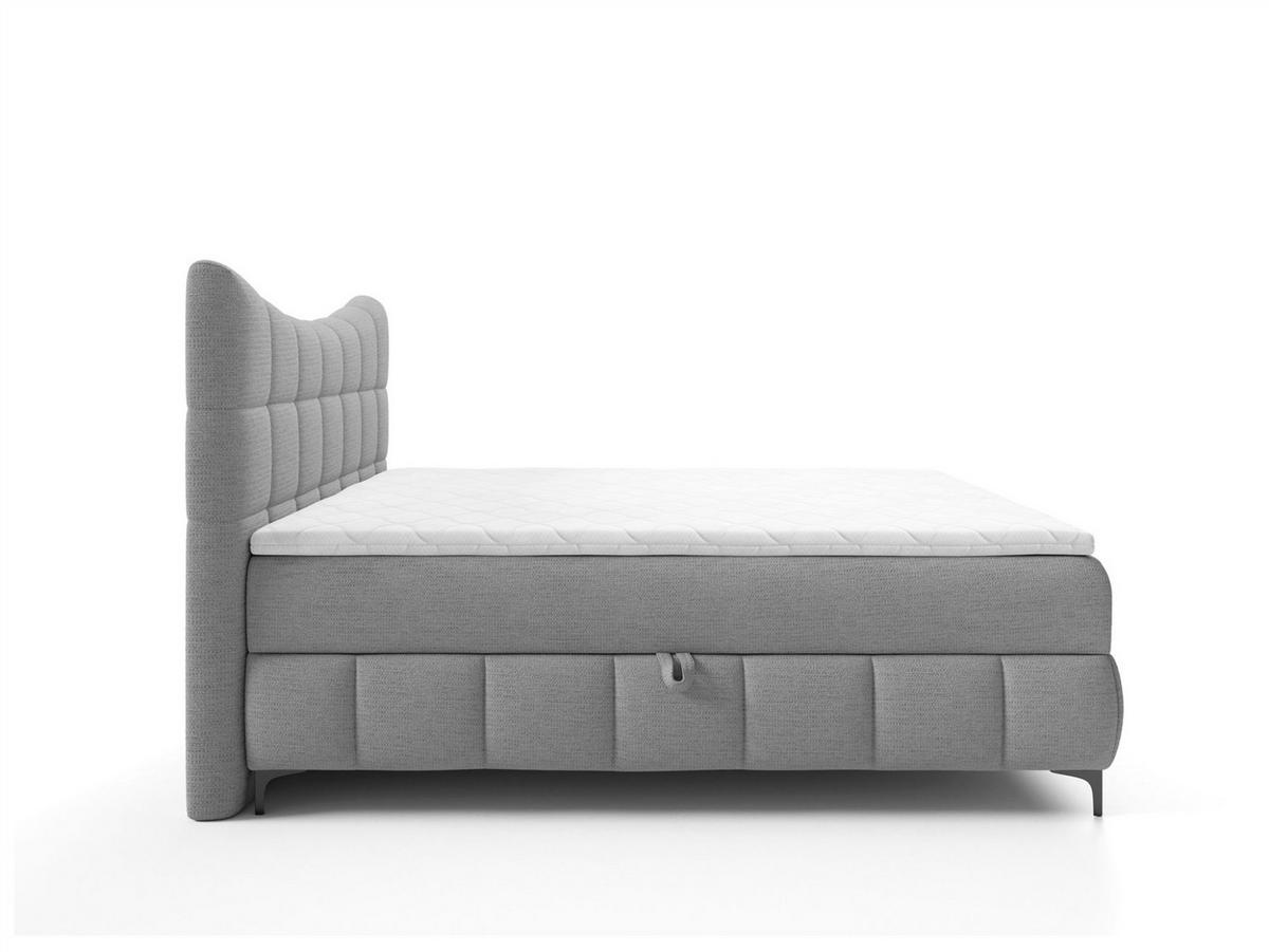 BOXBETT Charles In Aragon - Grau, Holzwerkstoff/Textil (200/200cm) - Fun Möbel
