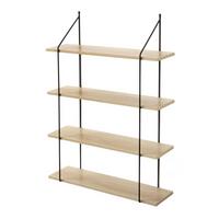 WANDREGAL mit 4 Regalebenen im Holzdekor L60 cm - Eichefarben, Holzwerkstoff (16/80/60cm) - Calicosy