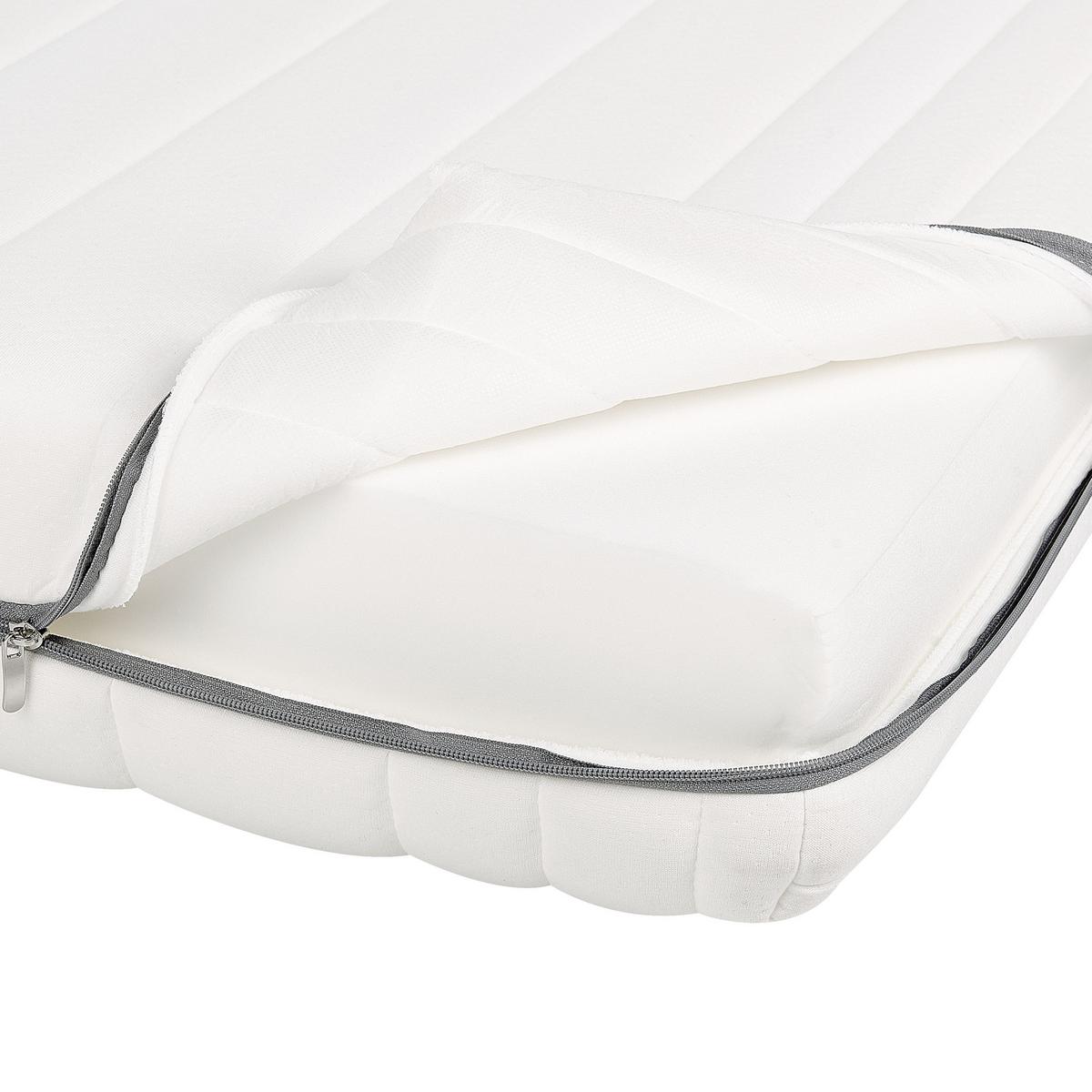 SCHAUMMATRATZE H2/3 Mittel 140/200 cm Enchant - Weiß, Textil (140/200cm) - Beliani