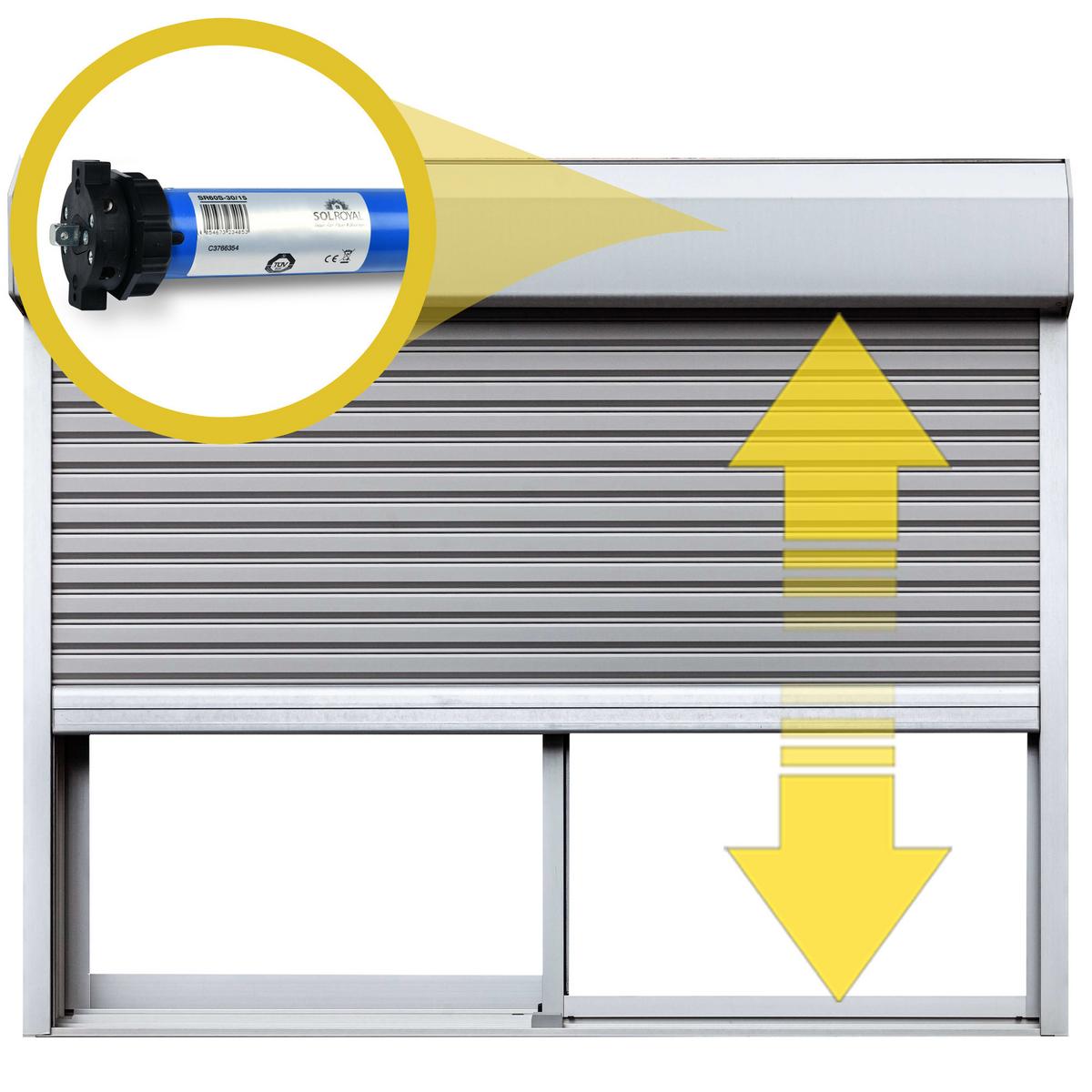 ROHRMOTOR SolTec M90 40Nm ø 45mm SW ø = 60mm - Blau, Metall (6/4/53cm) - Sol Royal