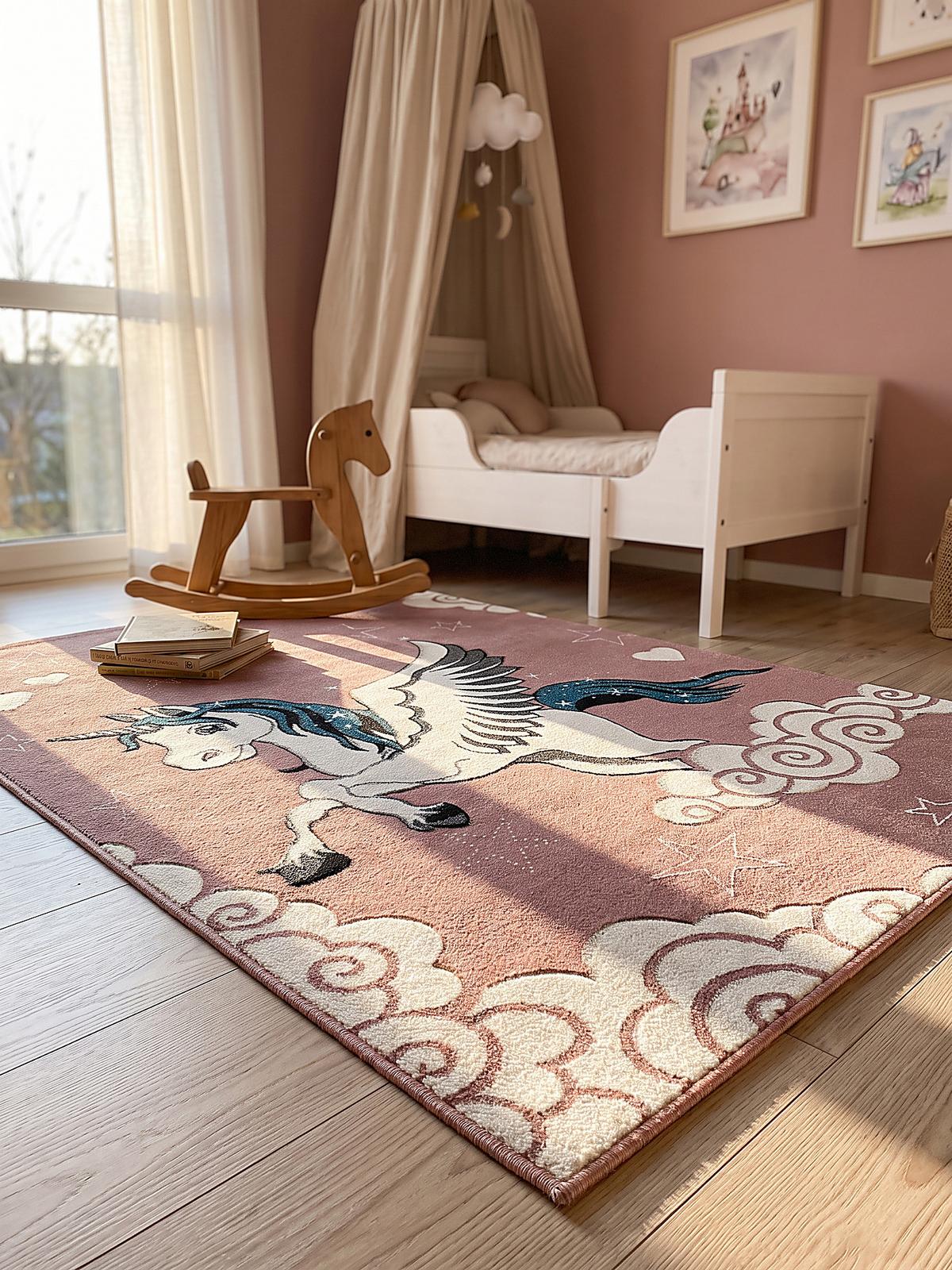 KINDERTEPPICH Kurzflor Sterne IDRO Polypropylen Pink 120 x 170 cm - Rosa, Textil (120/170cm) - KADIMA DESIGN