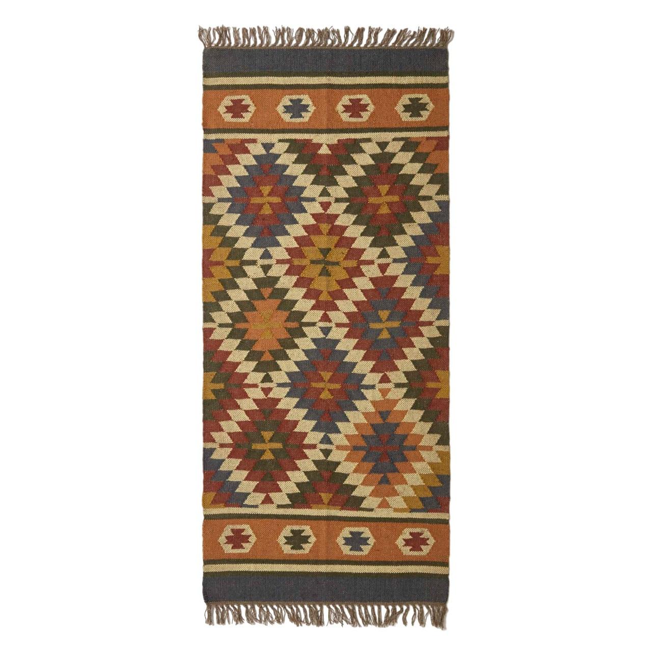 KELIM-TEPPICHLÄUFER Lucea 80/180 cm - Multicolor, Textil (80/180cm) - Homescapes