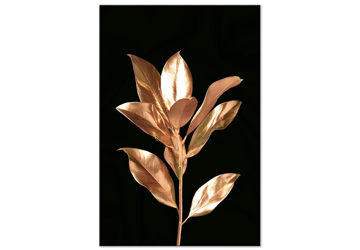 KUNSTDRUCK Schwarz 40/60 cm - Goldfarben/Schwarz, Textil (40/60cm) - KUNSTLOFT