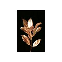 KUNSTDRUCK Schwarz 80/120 cm - Goldfarben/Schwarz, Textil (80/120cm) - KUNSTLOFT