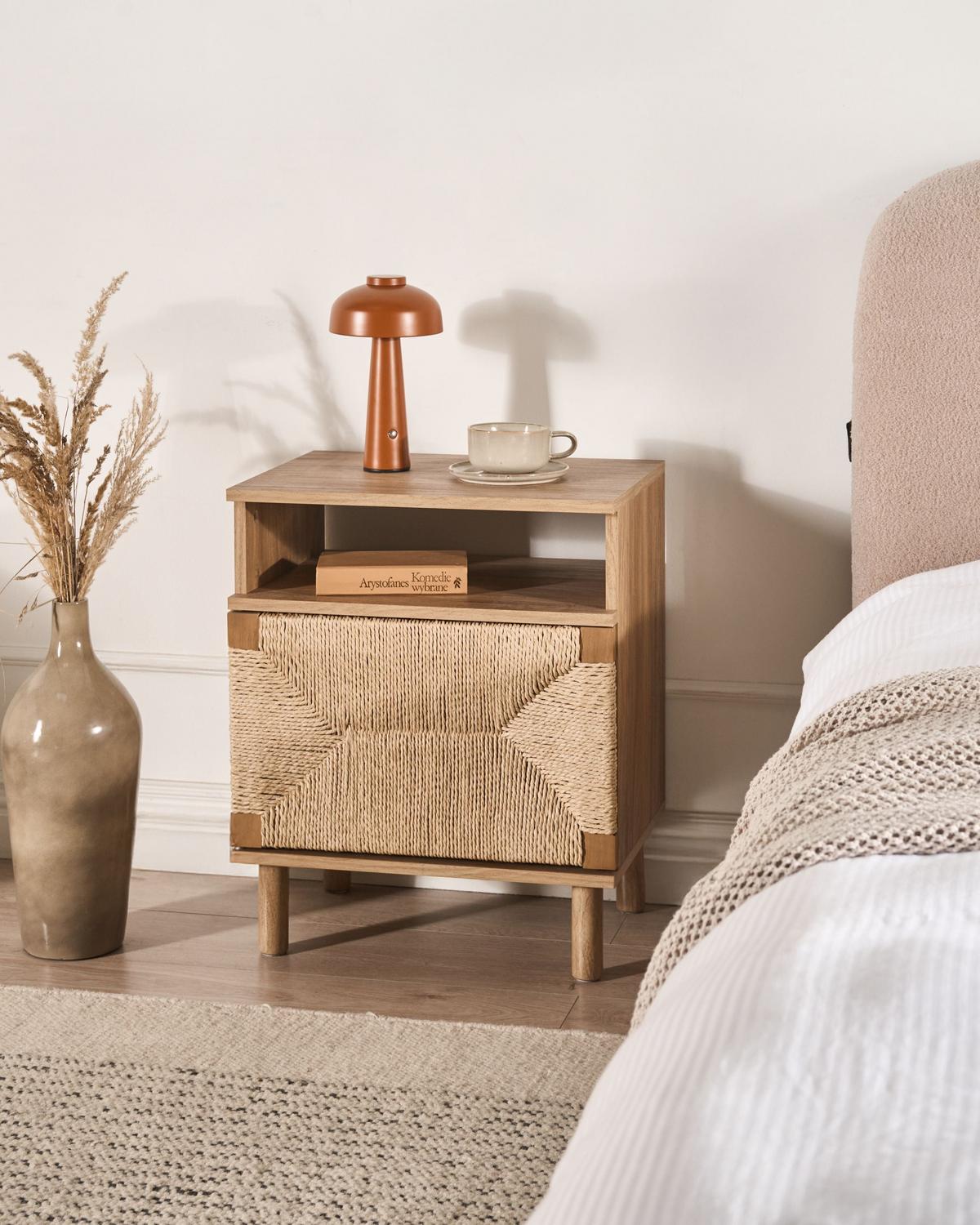 NACHTTISCH Hellbraun Bondi - Hellbraun, Holzwerkstoff (36/49/54cm) - Beliani