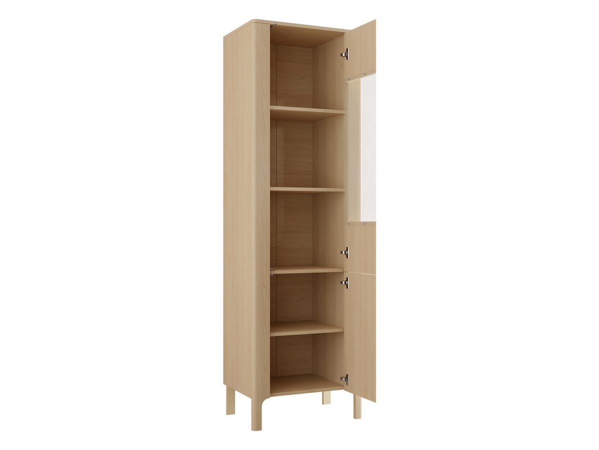 VITRINE Malumi MM04 2D - Eichefarben/Naturfarben, Holzwerkstoff/Metall (60/198/41cm) - MIRJAN24