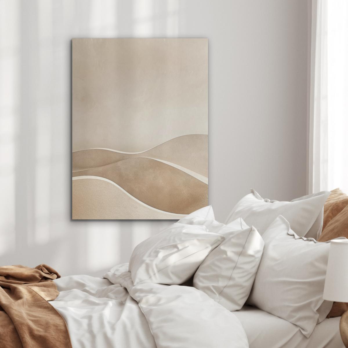 AKUSTIKBILD Beige - Natur - Abstrakt - Modern Wandbilder 60x80 cm - Beige, Kunststoff (60/80/0.9cm) - MuchoWow