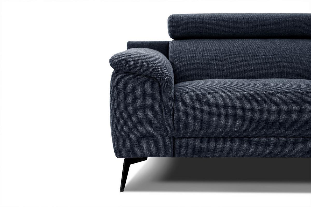 SOFA FIERO 2-Sitzer, dunkelblau - Schwarz/Dunkelblau, Holzwerkstoff/Textil (170/82/103cm) - Wozimo