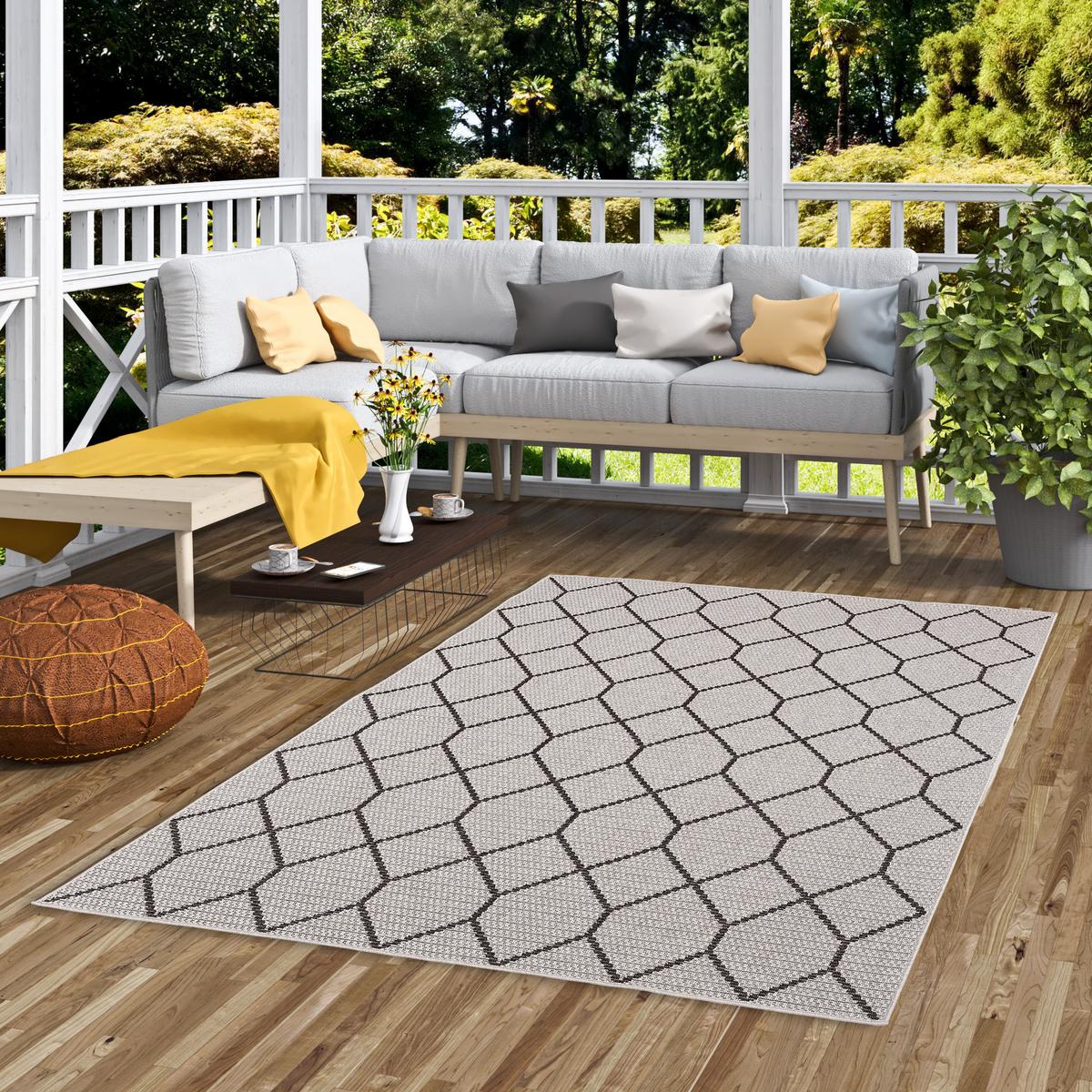 IN & OUTDOOR TEPPICH MARBELLA MODERN - Grau, Textil (80/150cm) - Pergamon