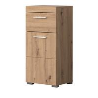 BADSCHRANK Asteiche 37 x 79 cm, Badezimmer Unterschrank in modernem Stil - Eichefarben, Holzwerkstoff/Kunststoff (37/79/31cm) - Top.Furn