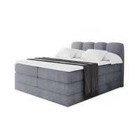BOXBETT mit Matratze H3|H4 - NINA KING - 180x200 cm - Grau - Anthrazit, Holzwerkstoff (180/200cm) - ALTDECOR