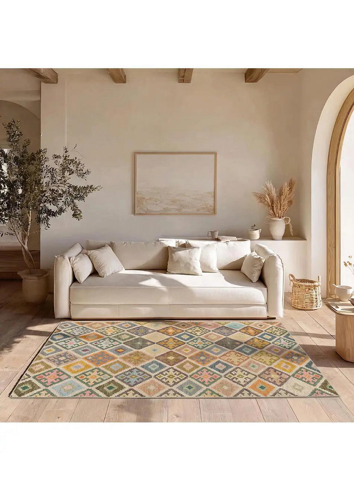 FLACHGEWEBETEPPICH Mehrfarbig Serak 120/170 cm - Multicolor, Textil (120/170cm) - Atticgo