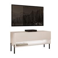 LOWBOARD RTV Schrank CALANTE 90 cm auf geraden schwarzen Beinen - Kaschmir/Schwarz, Holzwerkstoff/Metall (90/44/35cm) - Lookway