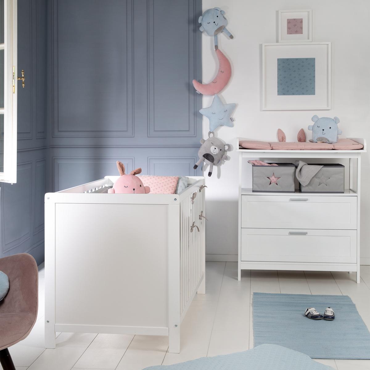 BABYZIMMER-SET Hamburg mit Schubladen 2-teilig - Weiß, Holzwerkstoff (66/76/123cm) - Roba