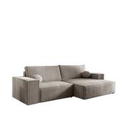 ECKSOFA Corunia Xs - Hellbraun, Holzwerkstoff/Textil (255/148cm) - Fun Möbel