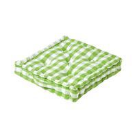 SITZKISSEN grün-weiß kariert 50/50/10 cm - Grün, Textil (50/50/10cm) - Homescapes