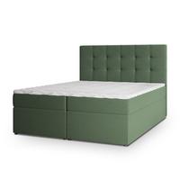 BOXBETT PALMA 140x200 cm mit Matratze und Topper, H2+H3 - Grün - Grün, Holz (140/200cm) - MASSENO