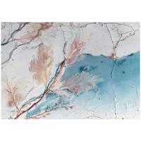 FOTOTAPETE Abstrakt Blätter Blau 150x105 cm - Multicolor, Papier (150/105cm) - Wallarena