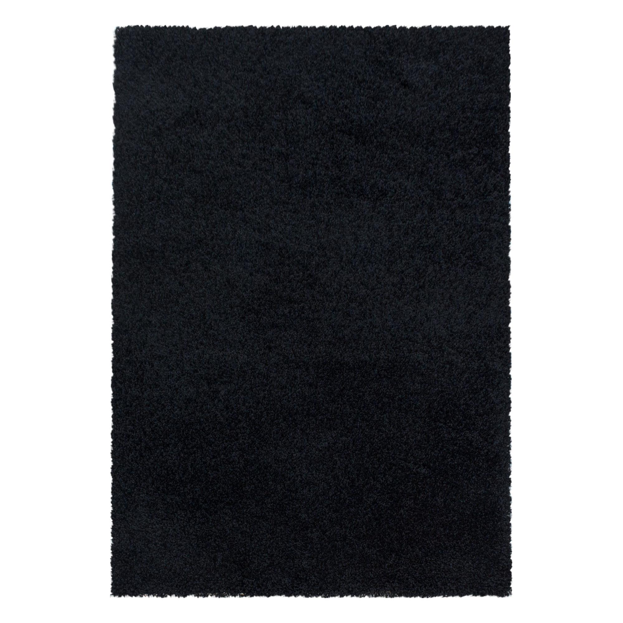 TEPPICH Hochflor SPREE in Schwarz, einfarbig, 200 x 290 cm - Schwarz, Textil (290/200cm) - KADIMA DESIGN