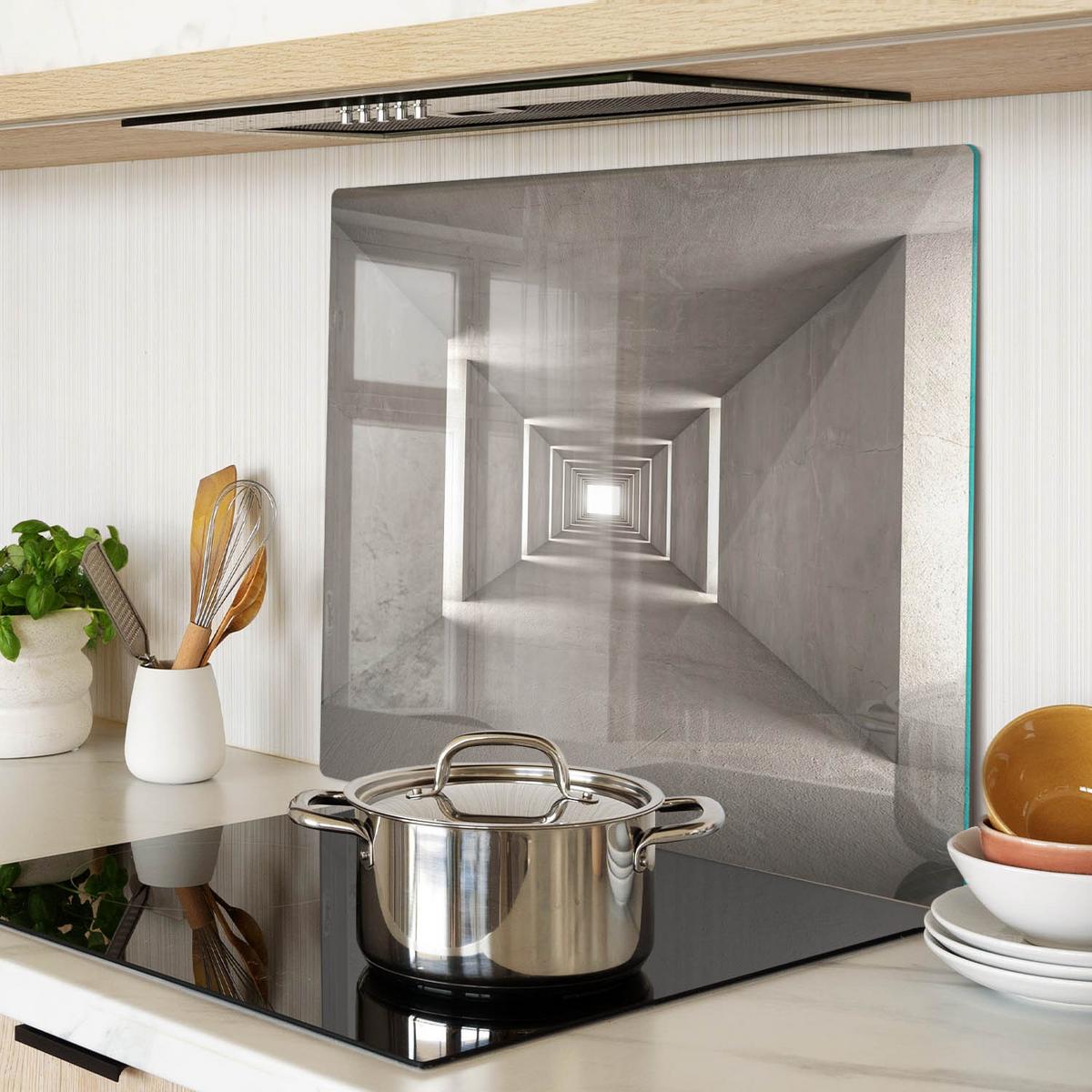 GLASPLATTE 60x52 cm Beton - Grau, Glas (60/0.4/52cm) - TULUP