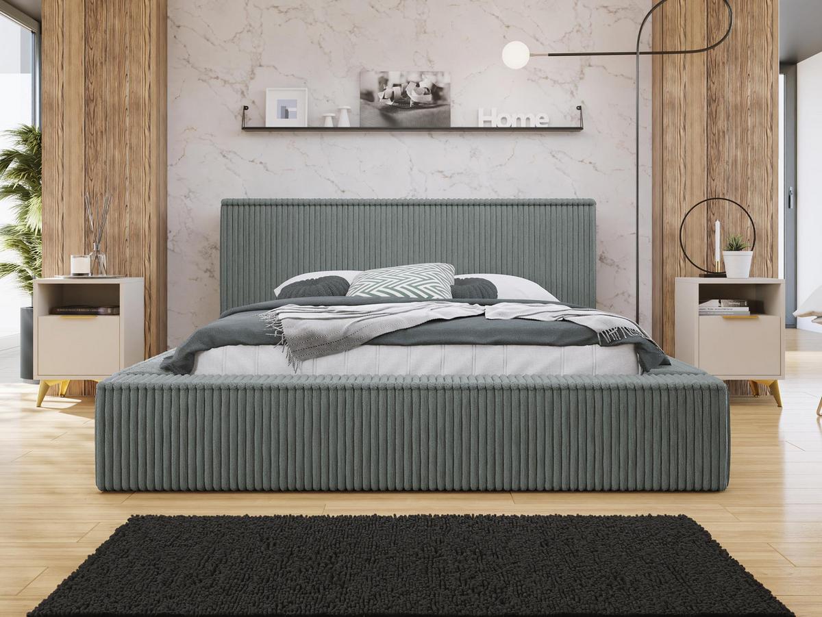 POLSTERBETT Glexi - Grau, Holz/Textil (160/200cm) - MIRJAN24