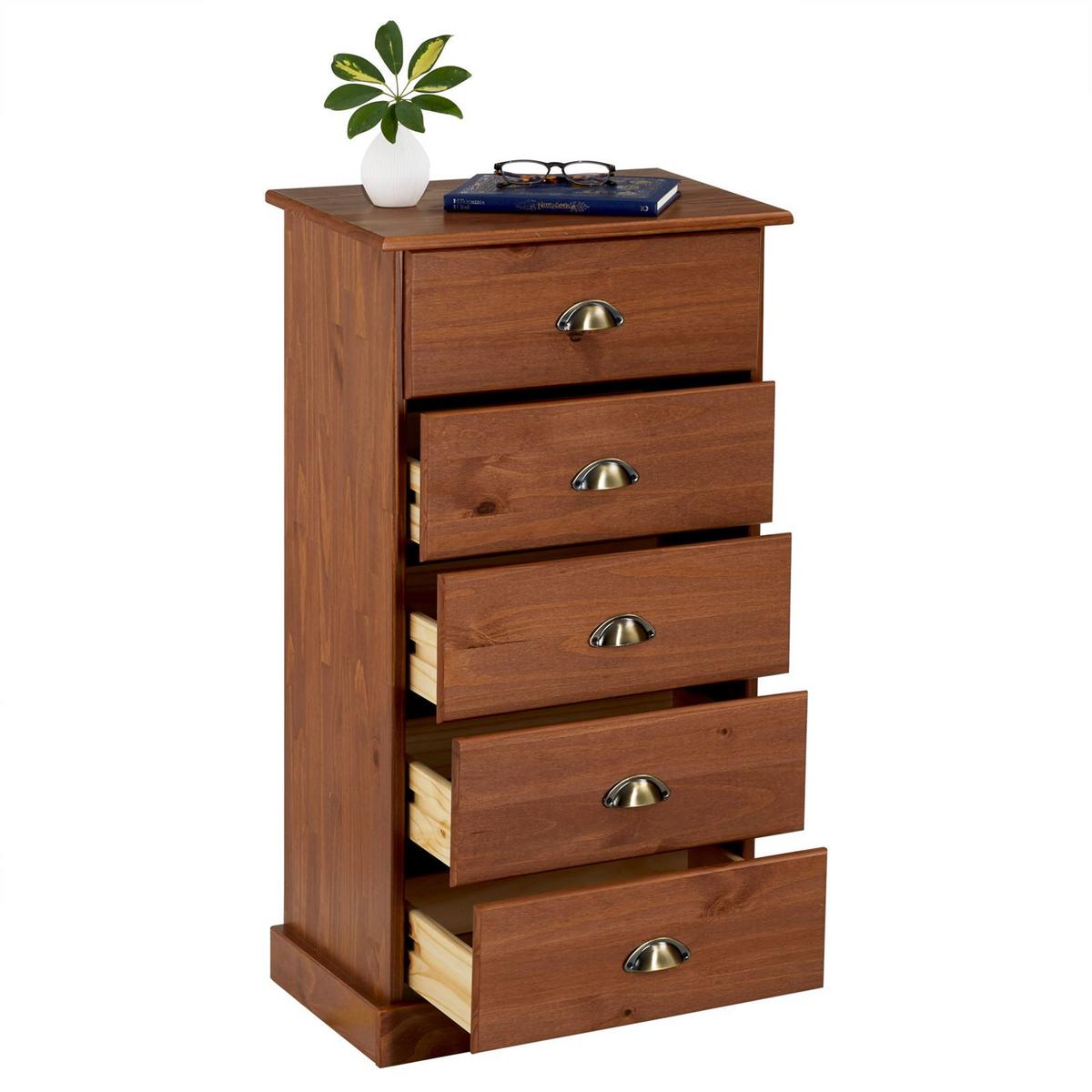 KOMMODE PARIS Kastanie - Kastanienfarben, Holz (48/95/39cm) - IDIMEX