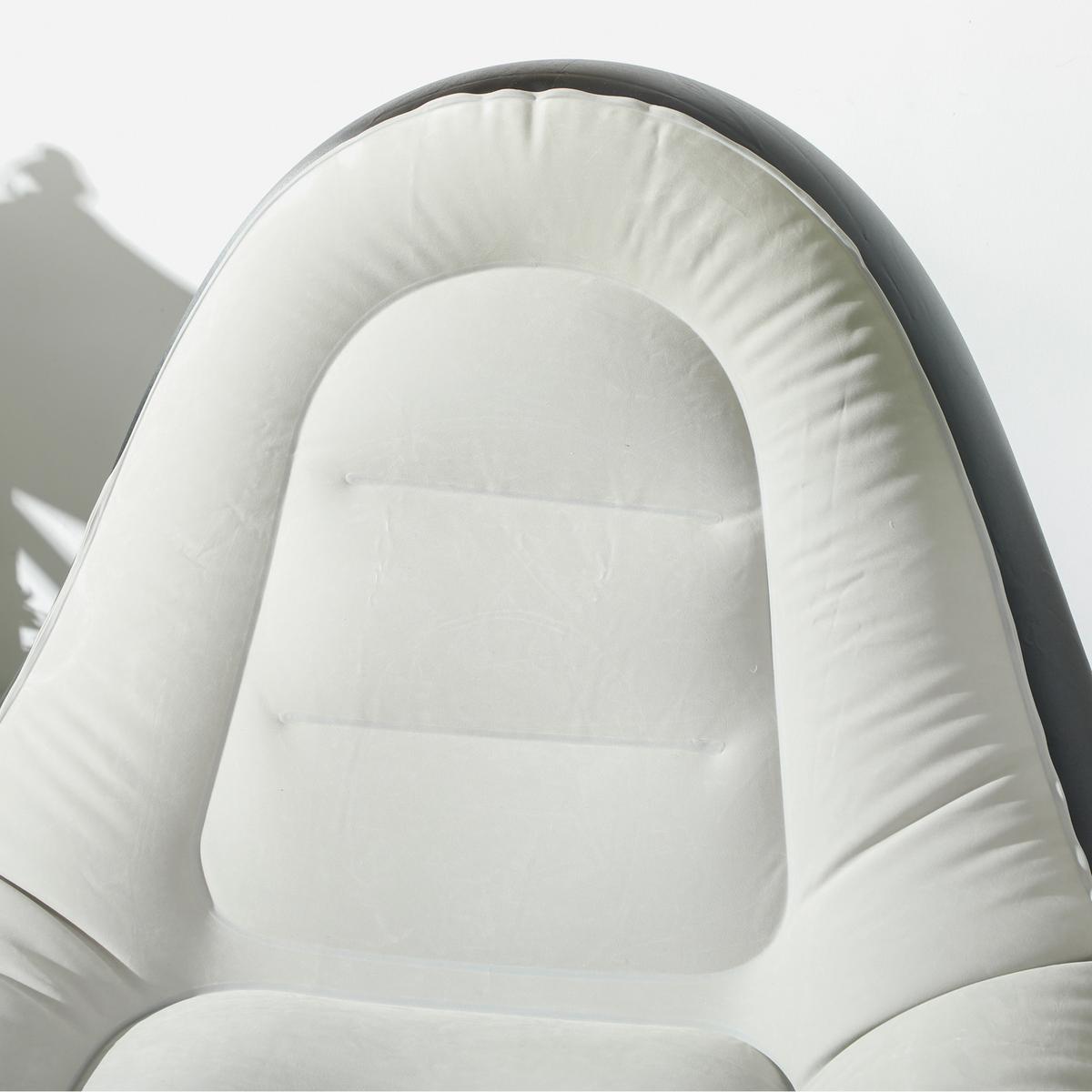 AUFBLASBARES SOFA, Hellgrau+Schwarz, Kunststoff - Hellgrau, Kunststoff (100/87/100cm) - Outsunny