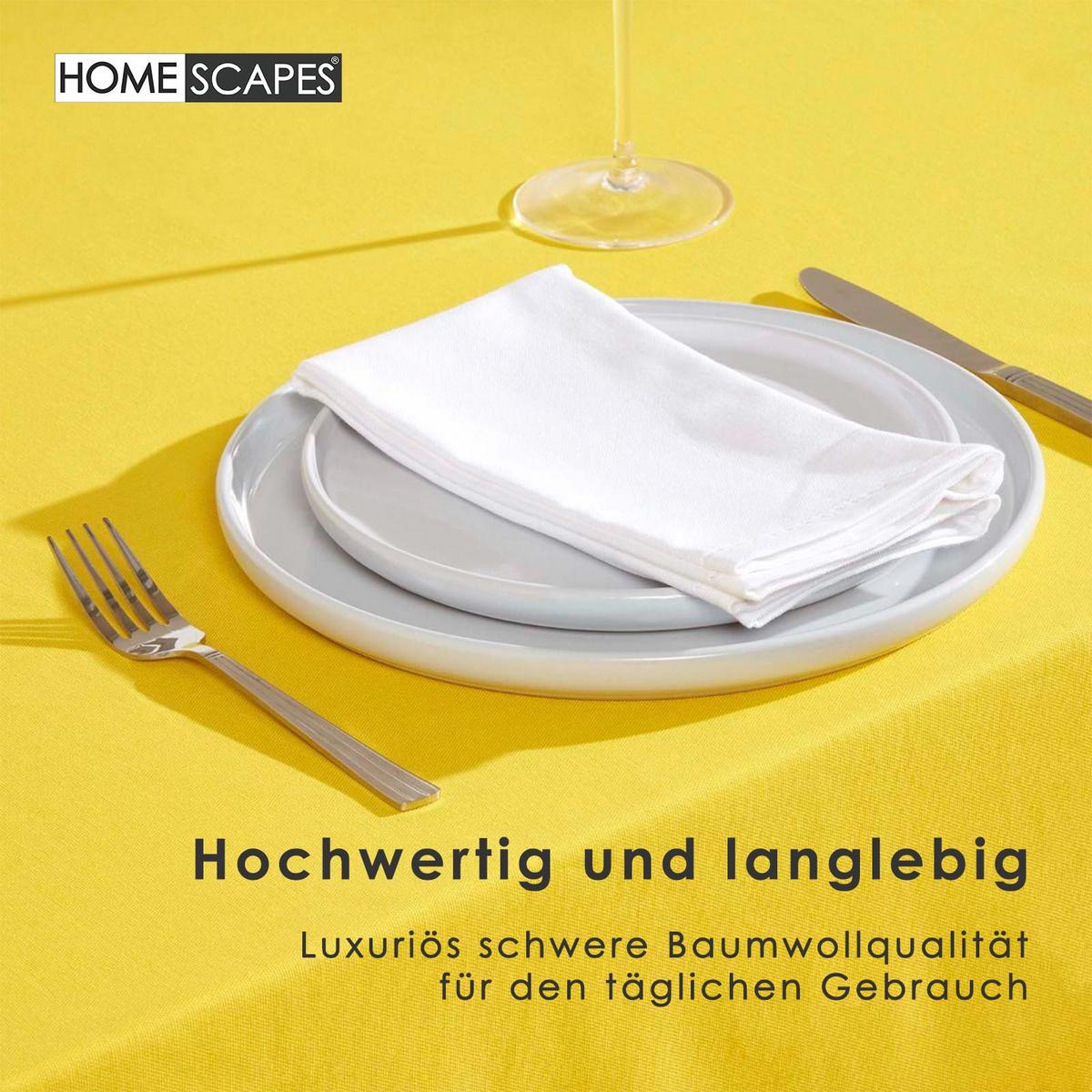TISCHDECKE gelb 178/300 cm, 100% Baumwolle - Gelb, Textil (178/300cm) - Homescapes