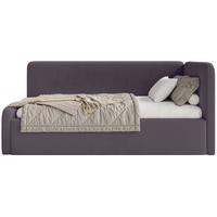 JUGENDBETT Fanko Samt Violett 90x200 cm - Lila/Schwarz, Kunststoff/Textil (90/200cm) - Selsey