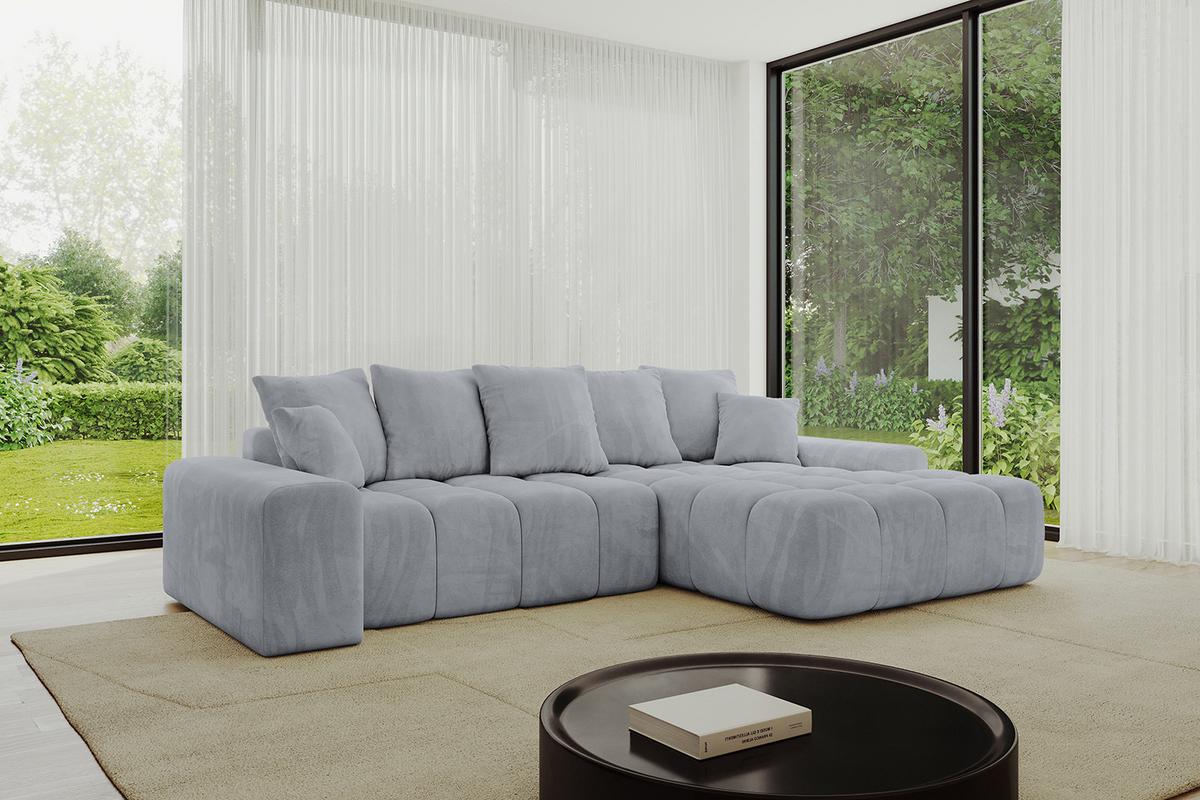 ECKSOFA Ottomane Rechts ENSI-L - 267x164x69 cm Titanfarben - Titanfarben, Holzwerkstoff/Kunststoff (164/267cm) - ALTDECOR