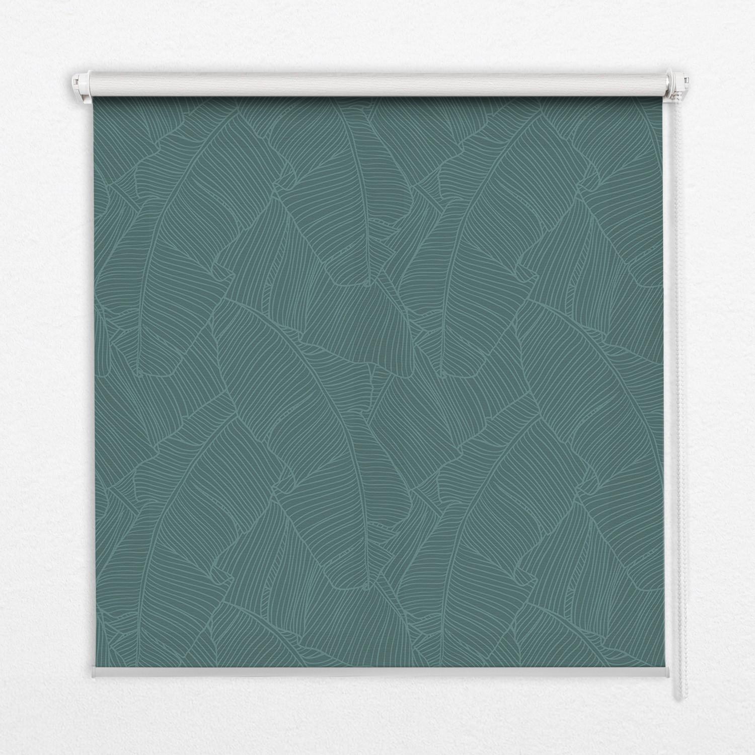 INNENROLLO - Fensterrollo - Rollo - 90x140 cm - Grüne Palmenblätter - Grün, Kunststoff (90/140/0.5cm) - TULUP