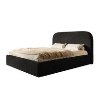 BETT 200x200 - Polsterbett mit Bettkasten und Metallrahmen - Modern Betten - Amor-Samtstoff - Kollektion Verona - Schwarz - Schwarz, Holz/Textil (200/200cm) - Alpi-Möbel