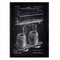 POSTER Patent Druck Bier A3 Rahmenlos - Schwarz, Papier (29.7/5/42cm) - Nacnic
