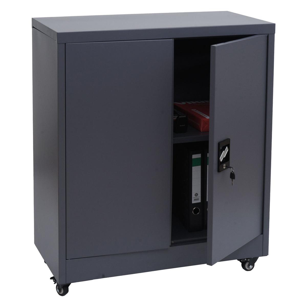 AKTENSCHRANK Dunkelgrau - Dunkelgrau, Metall (80/98/40cm) - MCW